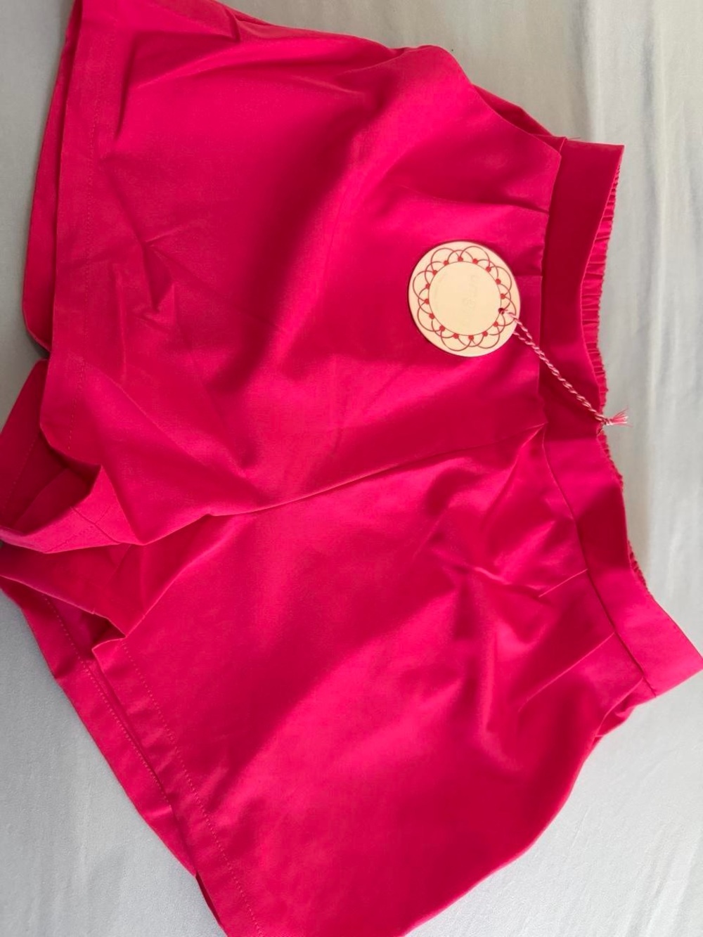 Umgee Hot Pink Athletic Shorts with Elastic Waist